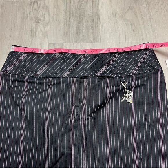 NWT vintage Torrid mallgoth pinstripe midi skirt sz 14 Sexy slit in back stretch - Picture 5 of 10